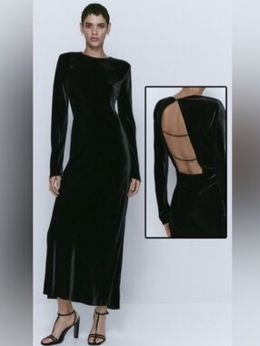 Massimo Dutti Velvet Dress